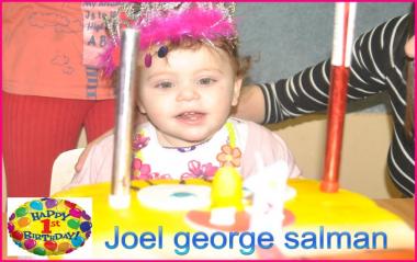 جويل جورج سلمان تحتفل بعيد ميلادها الاول مع اولاد صفها ومعلماتها